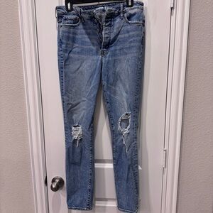 Old Navy Blue Skinny Jeans with Vintage Fading